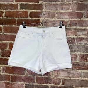 COPY - Madewell classic cutoff white jean shorts high waist short shorts